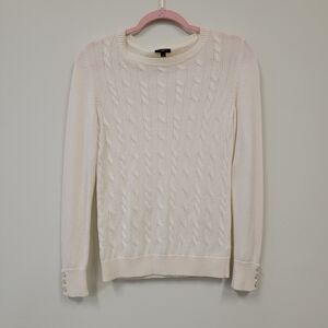 Talbots Lambswool Quiet Luxury Cable Knit Sweater